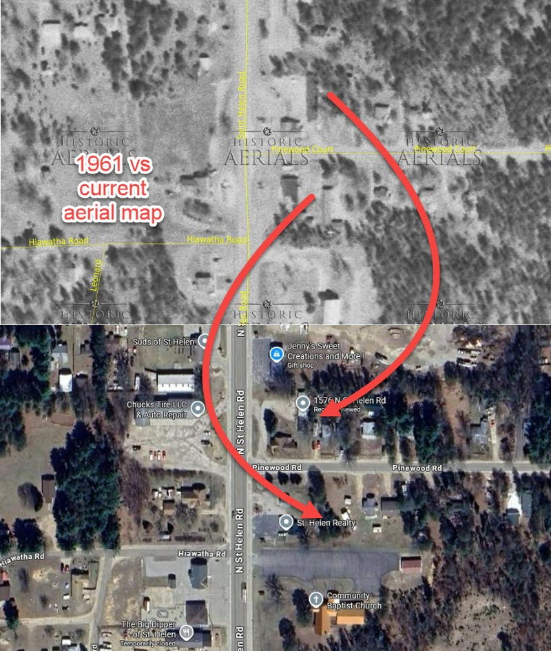 Restwel Motel - Aerial Map Comparison
